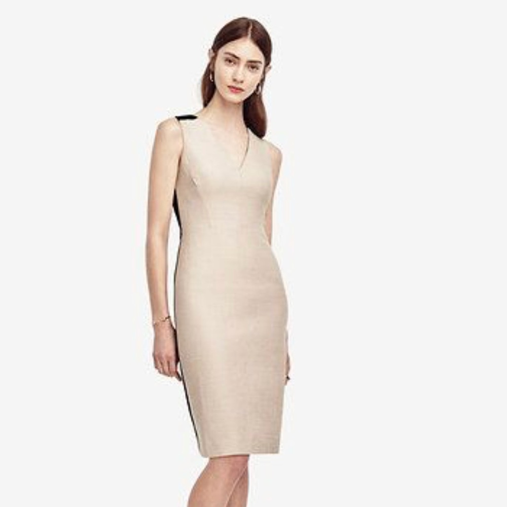 NWT Ann Taylor Colorblock Cotton Sheath Dress